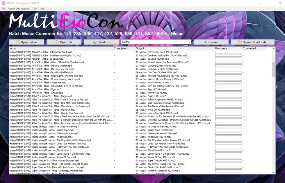 432 Hz music converter