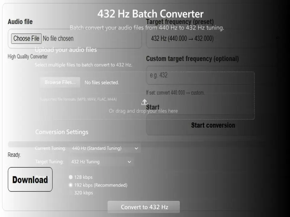 432 Hz Converter Preserve Tempo