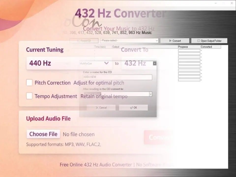 Convert FLAC to 432 Hz Online
