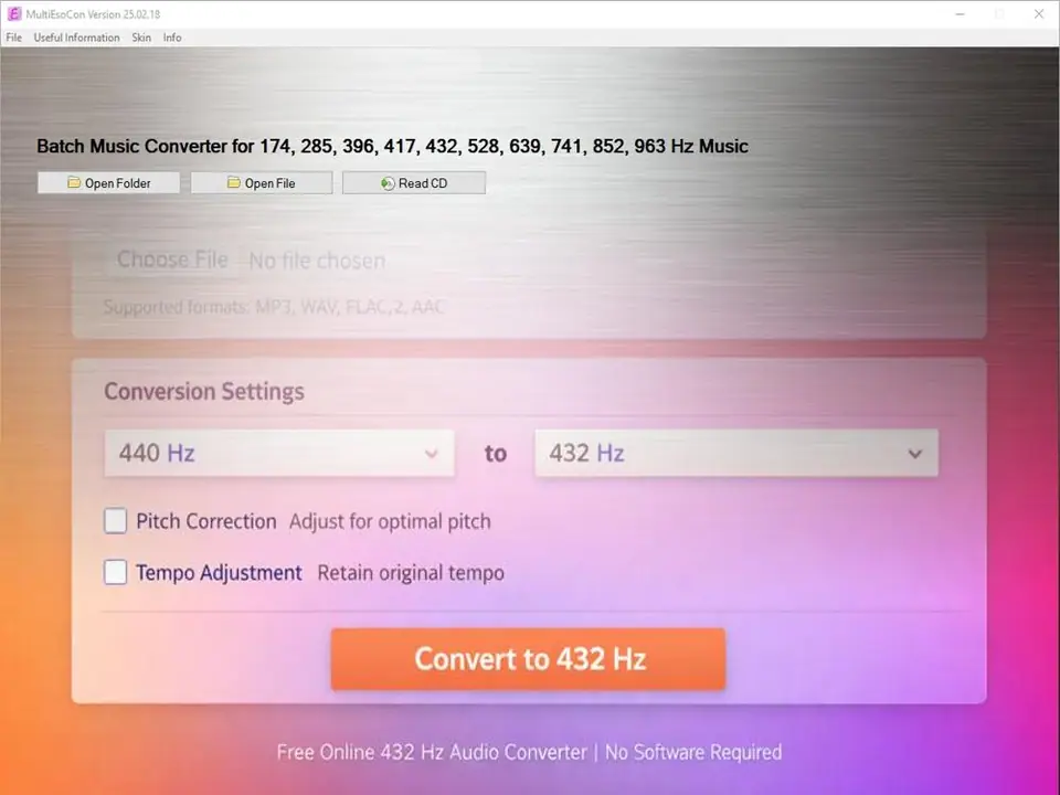 OGG to 432 Hz Converter