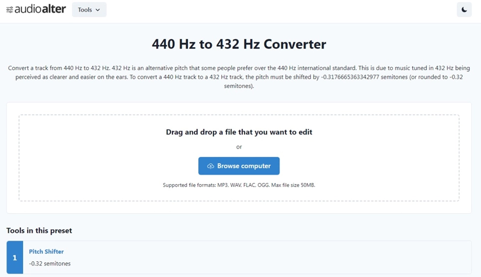 Audioalter - 432 Hertz Converter